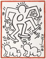 Keith Haring Man on Skates Ink Drawing, Estate COA - Sold for $32,500 on 04-23-2022 (Lot 58).jpg